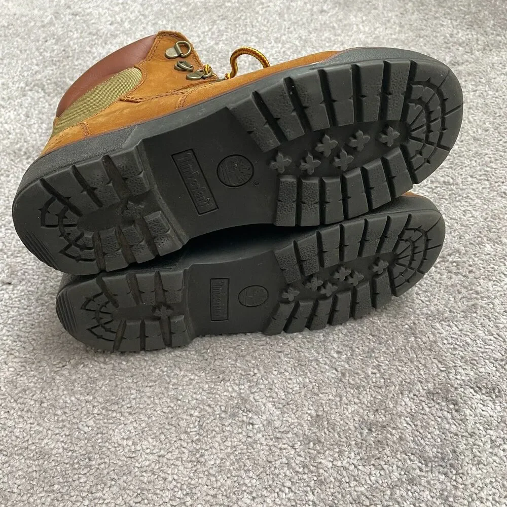 Timberland Suede Leather Boots Boys Kids 5.5 Brown Lace Up School Outdoor Casual